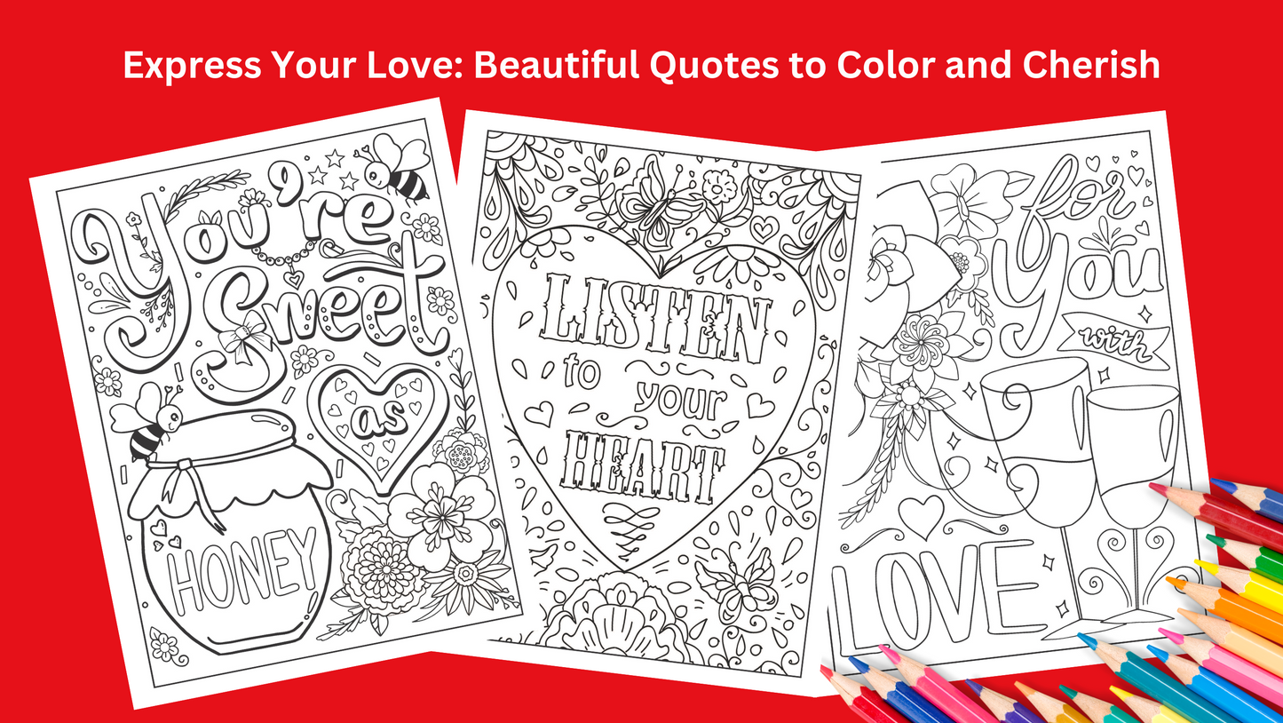Love Quotes Inspirational Coloring Book