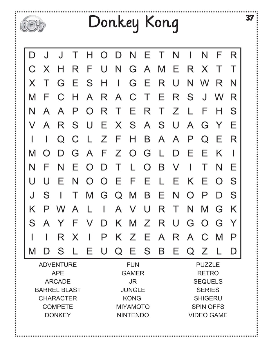 1980s Word Search: Eighties Word Games with 101 Large-Print Puzzles – Dylanna Press for Free Printable Large Print Word Search Printable