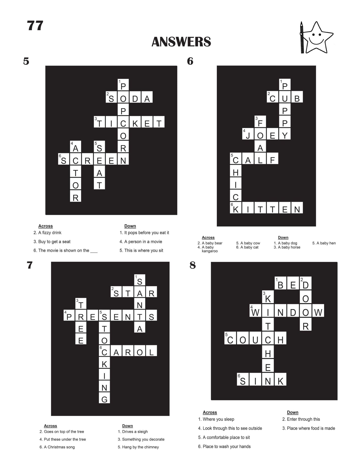Crossword Puzzles for Kids 6+
