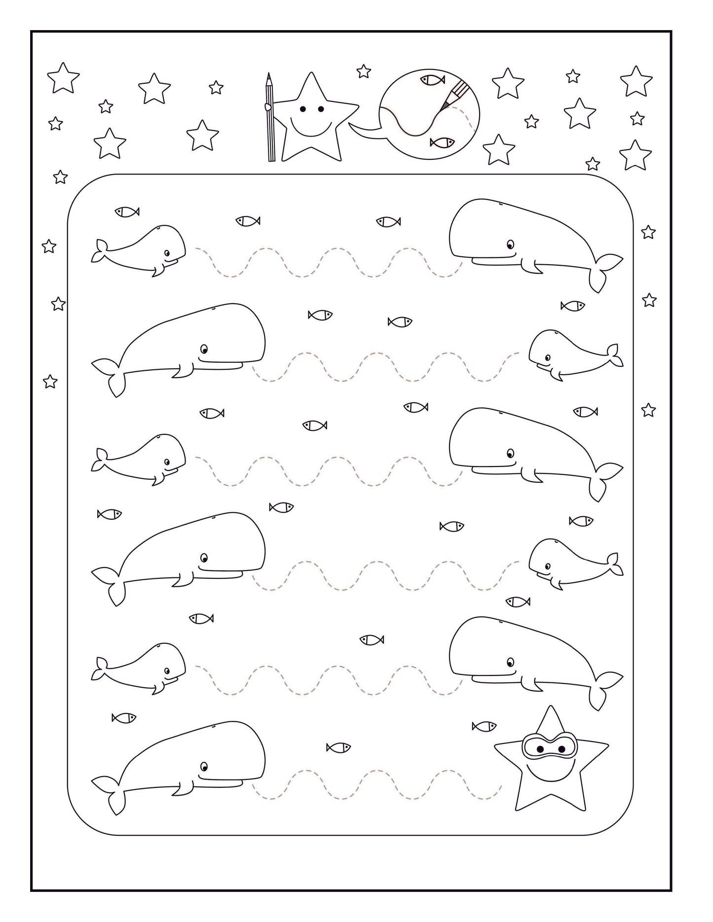 Preschool Tracing Workbook: Shapes to Trace and Color