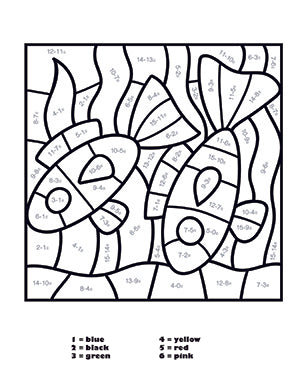 Color By Numbers Addition and Subtraction