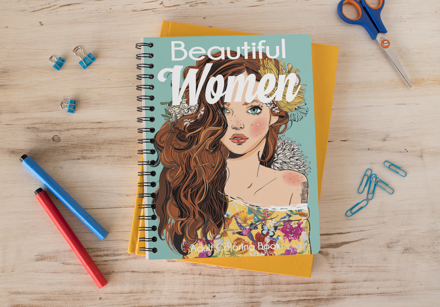 Beautiful Women Adult Coloring Book