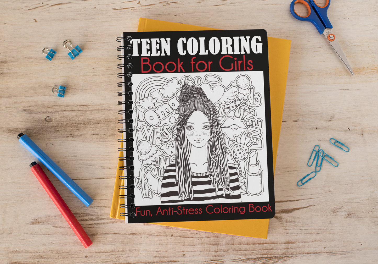 Teen Coloring Book for Girls