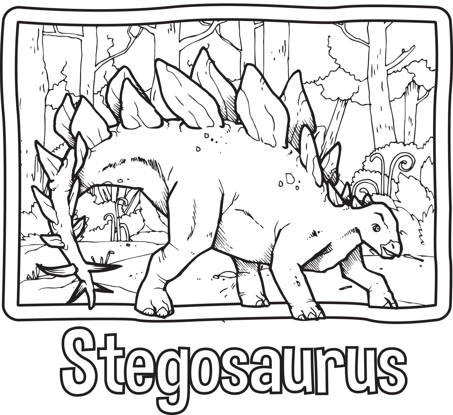 Dinosaur Coloring Book: Includes Fun and Interesting Dinosaur Facts