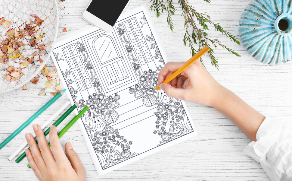 Halloween Adult Coloring Book