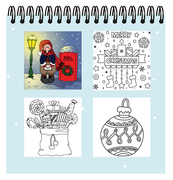 Cozy Christmas Bold and Easy Coloring Book