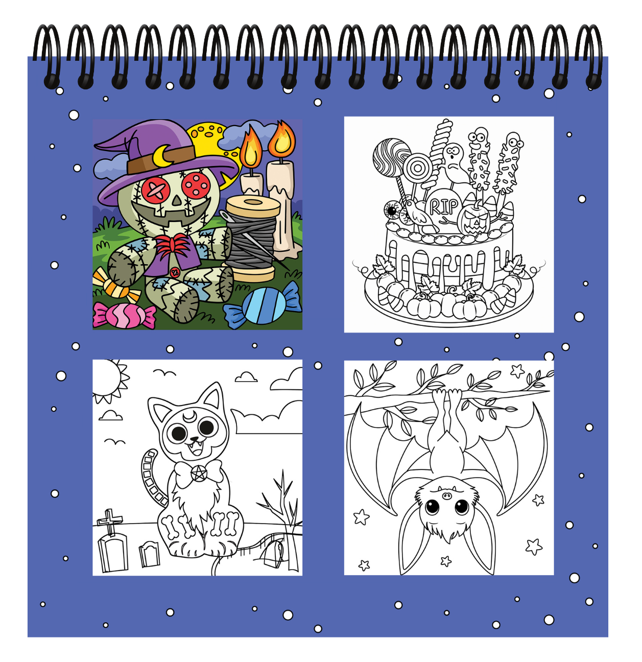 Cute and Spooky Bold and Easy Coloring Book