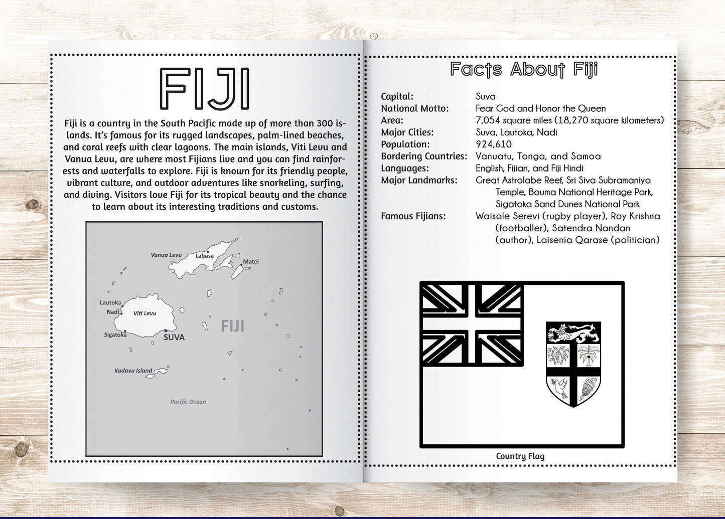 Oceania Geography Activity Book