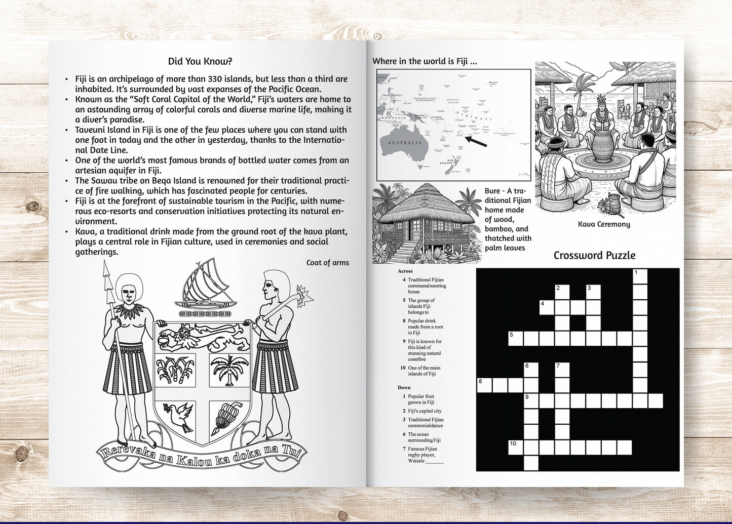 Oceania Geography Activity Book