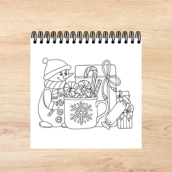 Cozy Christmas Bold and Easy Coloring Book