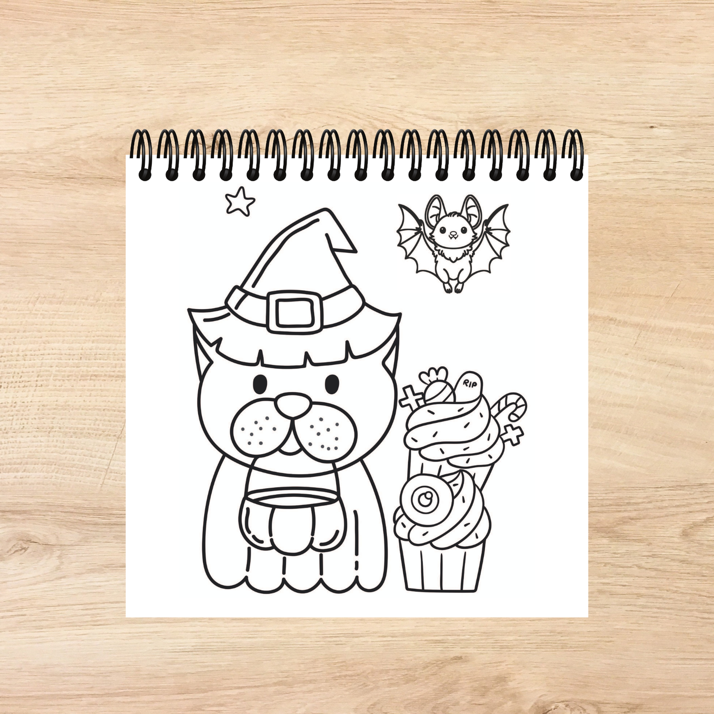 Cute and Spooky Bold and Easy Coloring Book