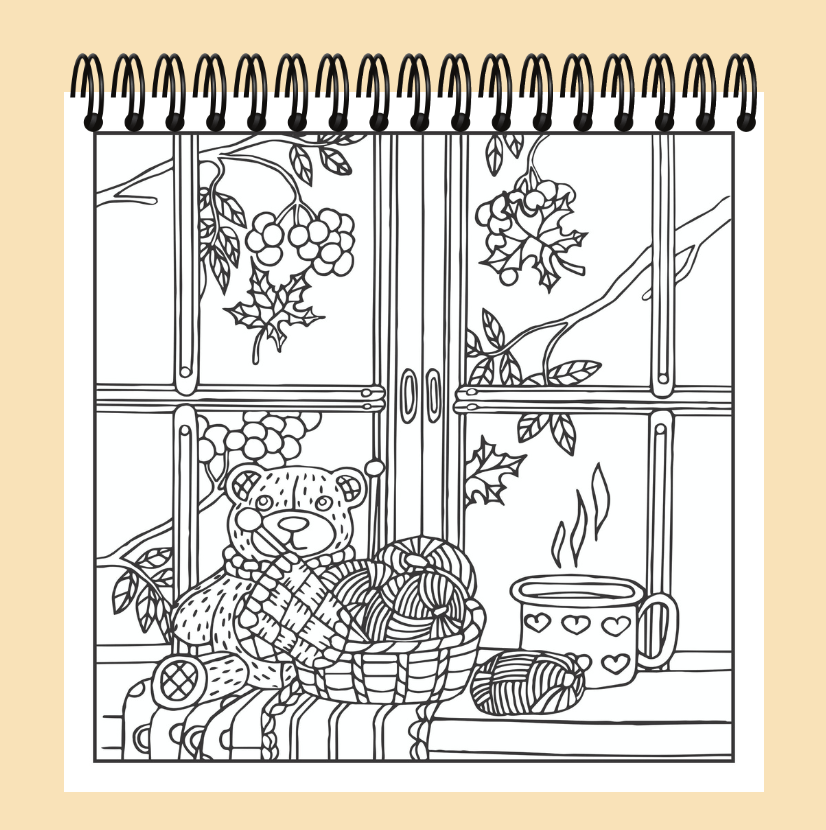 Cozy Hygge: Bold and Easy Coloring Book