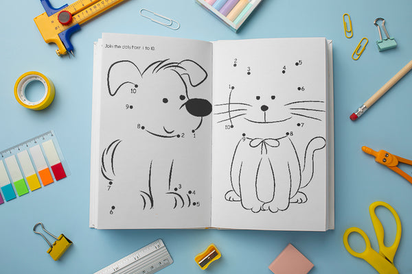 Animal Dot-to-Dot Book for Kids: Connect the Dots Puzzles for Fun and Learning