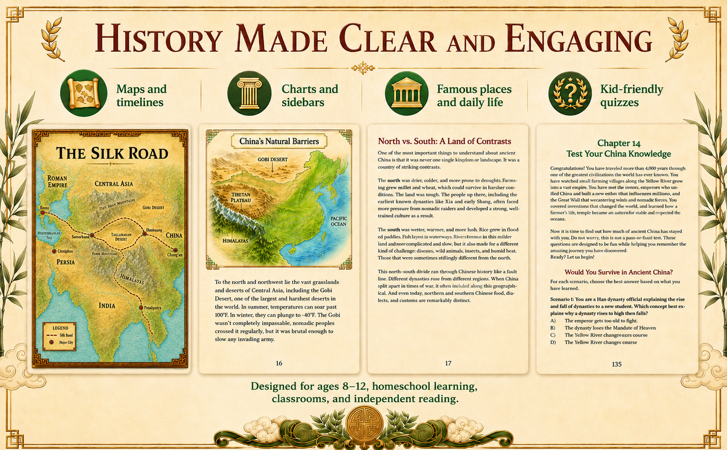 Ancient China for Kids: Explore the Great Wall, Meet the Emperors, and Discover the Inventions That Changed the World
