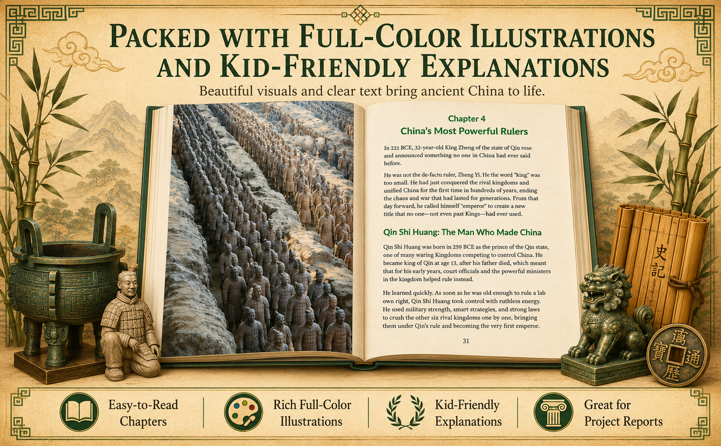 Ancient China for Kids: Explore the Great Wall, Meet the Emperors, and Discover the Inventions That Changed the World