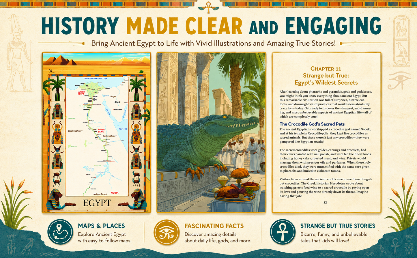 Ancient Egypt for Kids: Explore the Nile, Meet the Pharaohs, and Unlock the Secrets of the Pyramids (History Explorers)