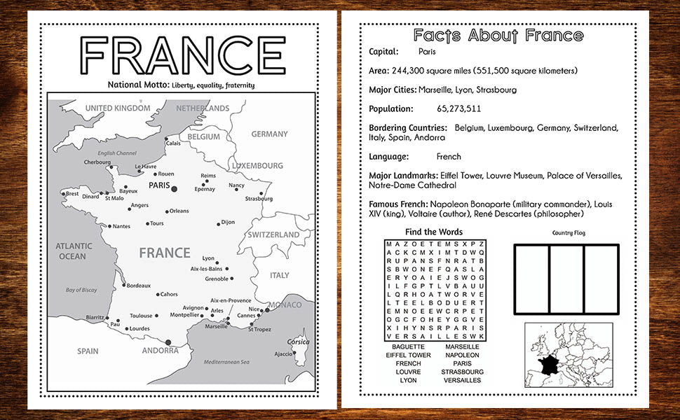 Europe Geography Activity Book