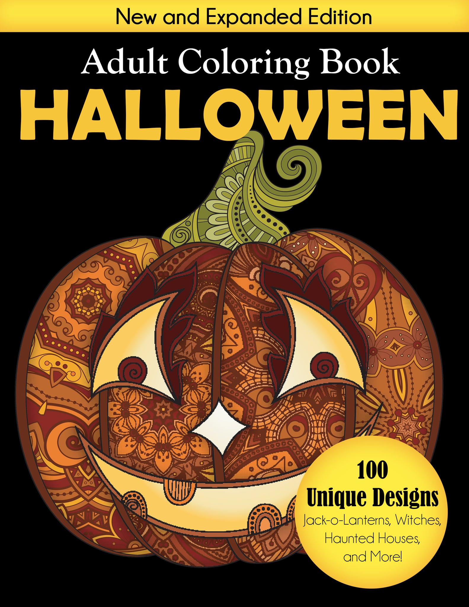 Halloween Adult Coloring Book -  Premium Expanded Edition