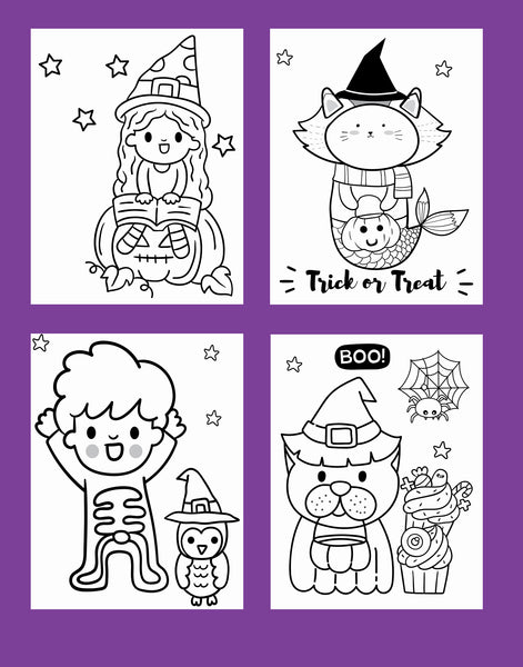 Halloween Coloring Book for Kids 3-8