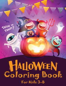 Halloween Coloring Book for Kids 3-8