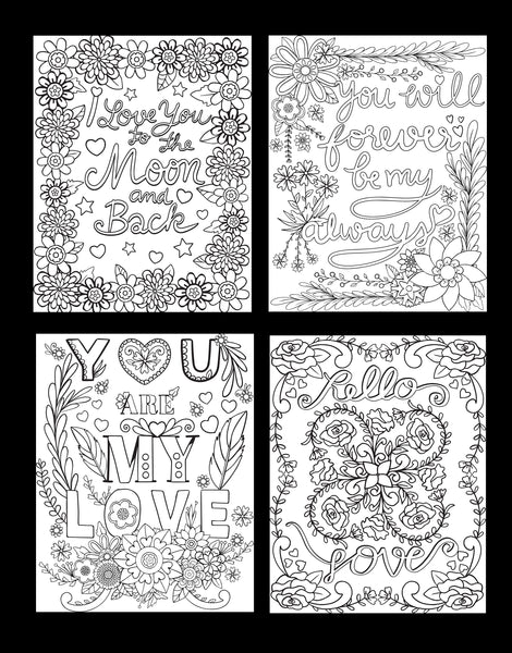 Love Quotes Inspirational Coloring Book