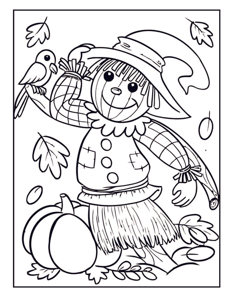 Jumbo Autumn Coloring Book for Kids