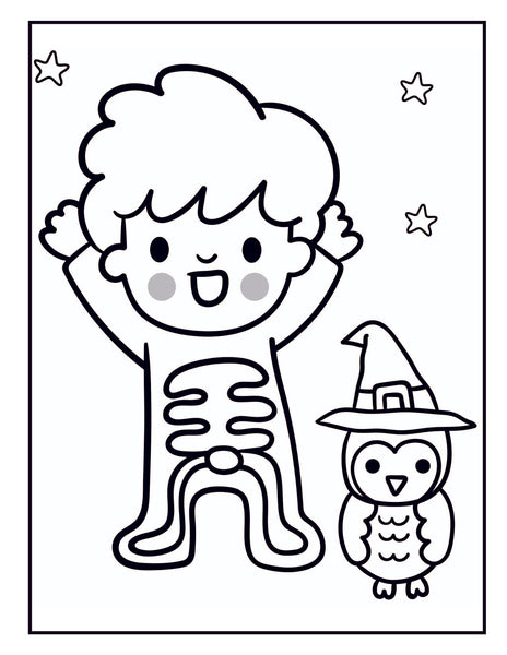 Halloween Coloring Book for Kids 3-8