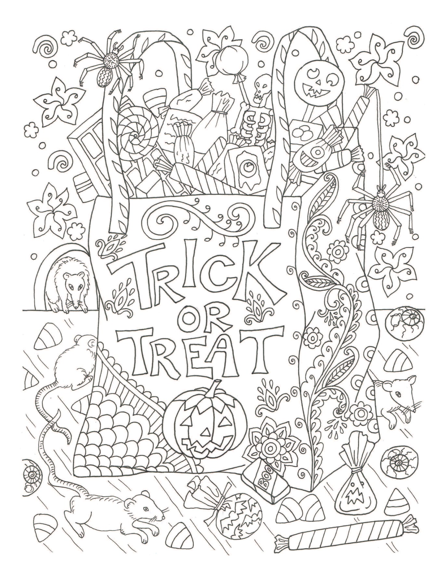 Halloween Adult Coloring Book