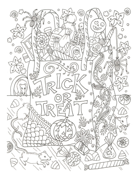 Halloween Adult Coloring Book