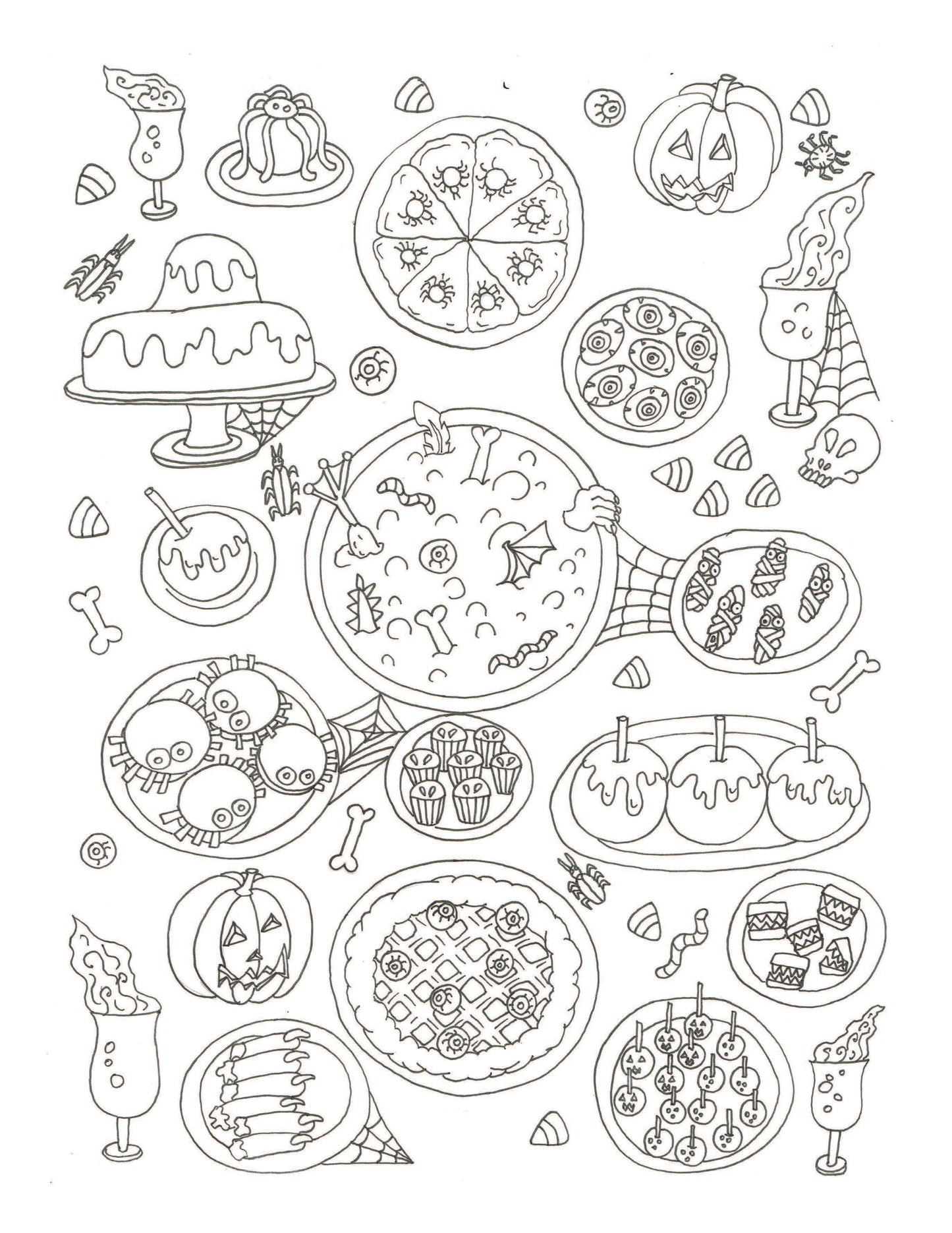 Halloween Adult Coloring Book