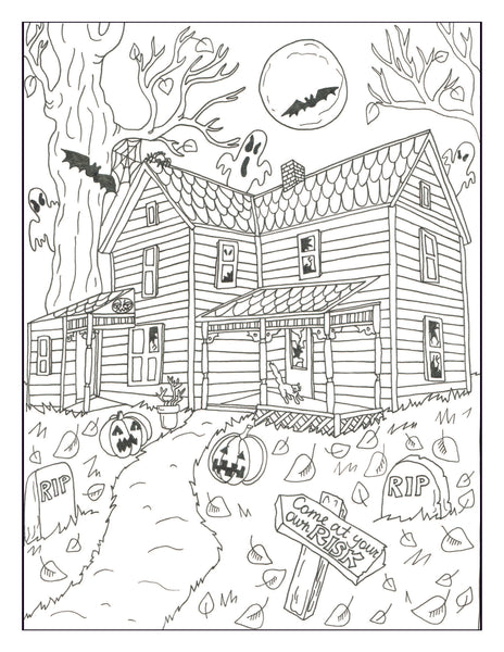Halloween Adult Coloring Book