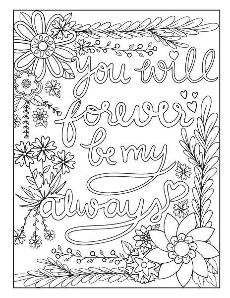Love Quotes Inspirational Coloring Book