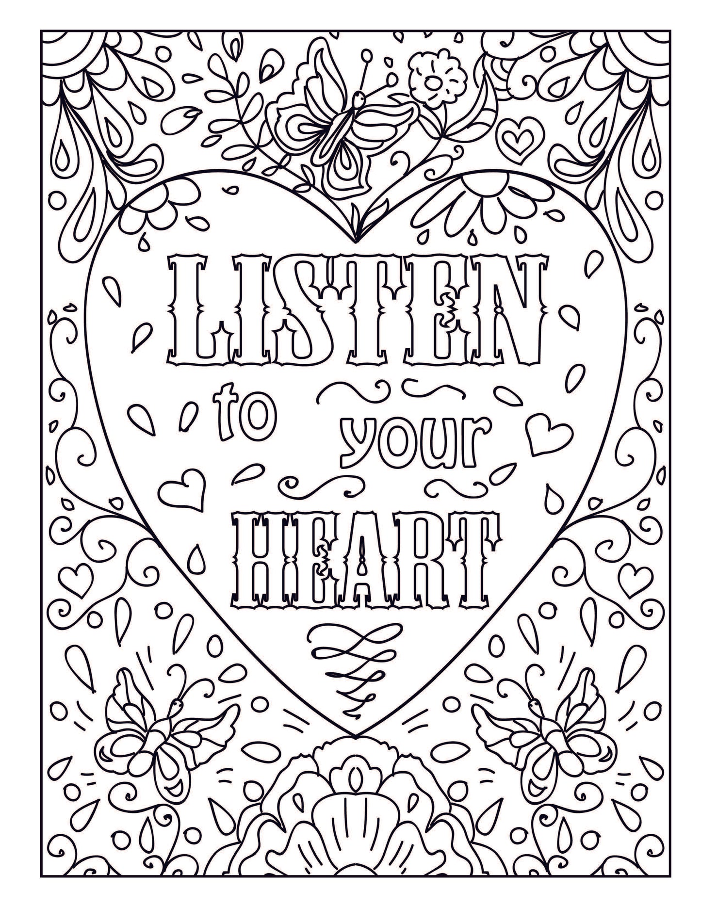 Love Quotes Inspirational Coloring Book