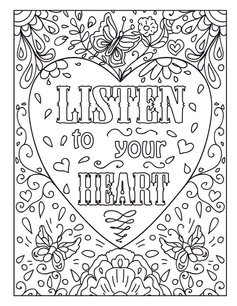 Love Quotes Inspirational Coloring Book