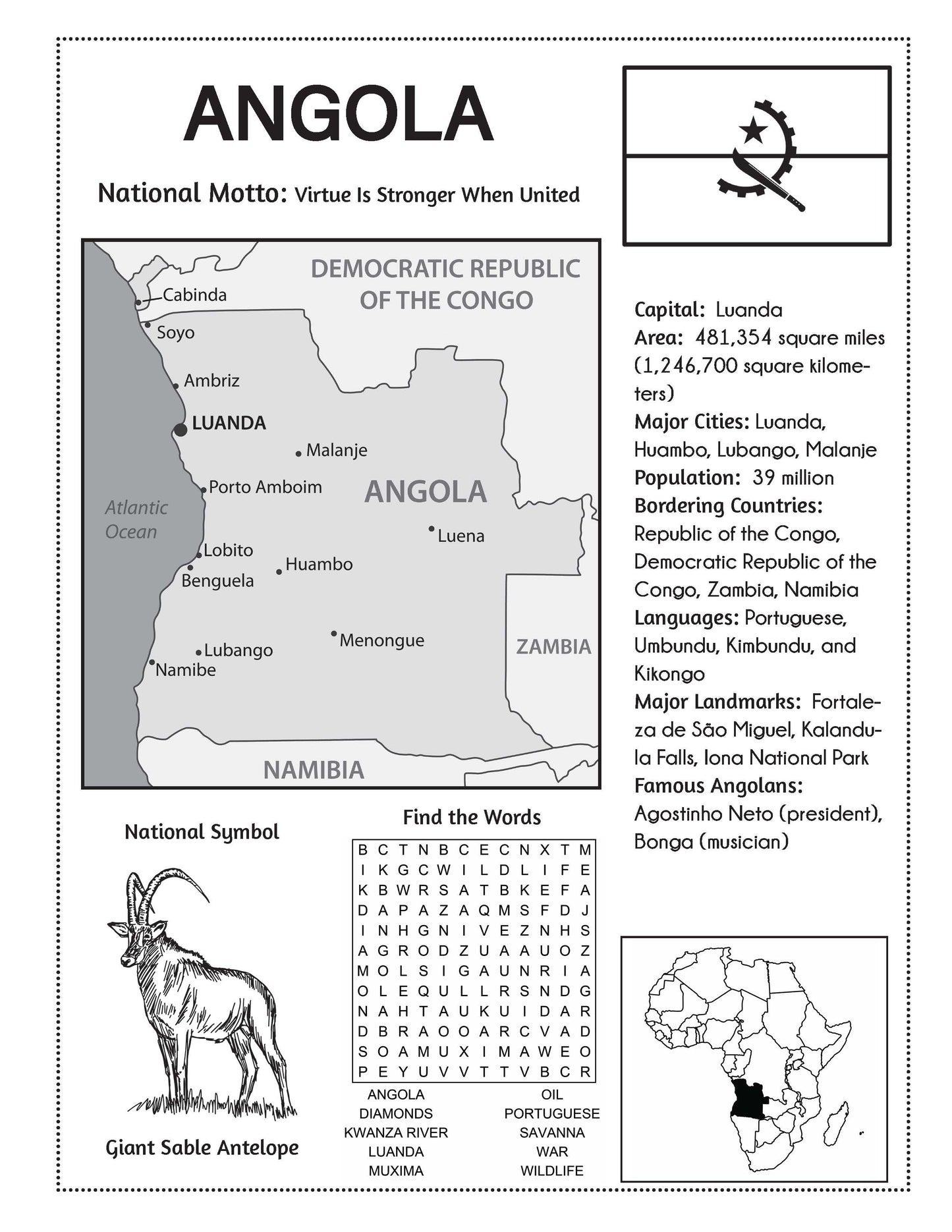 Printable Geography Activity Book Bundle — PDF Download