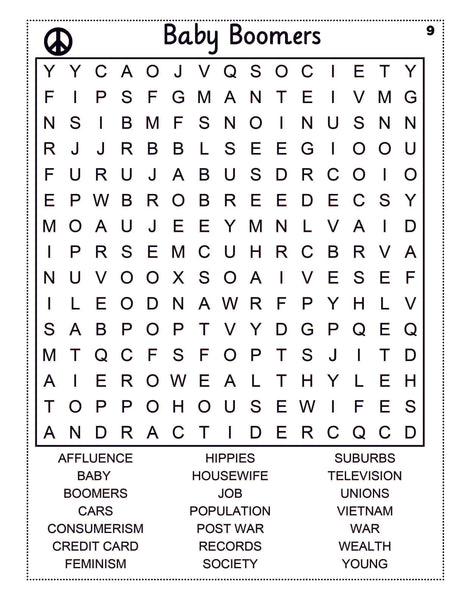 1960s Word Search: Sixties Word Games with 101 Large-Print Puzzles