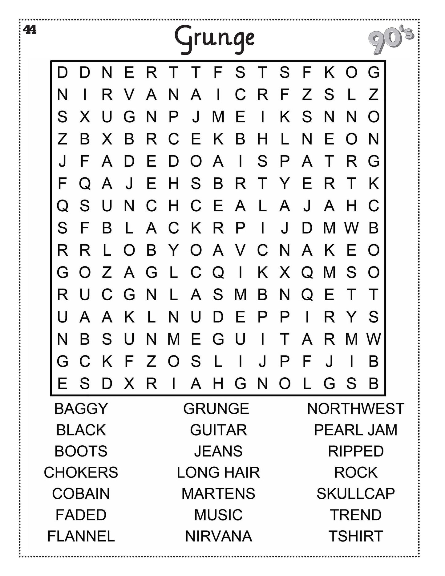 1990s Word Search: Nineties Word Games with 101 Large-Print Puzzles