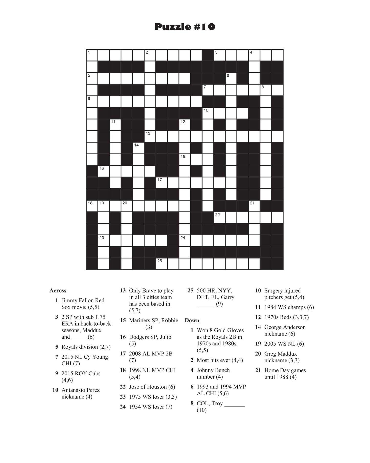 Baseball Crosswords: Test Your Knowledge of America's Pastime, All Baseball-Related Clues and Answers