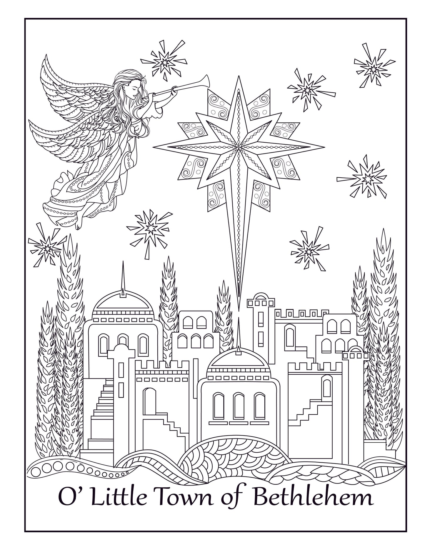 Merry Christmas Adult Coloring Book