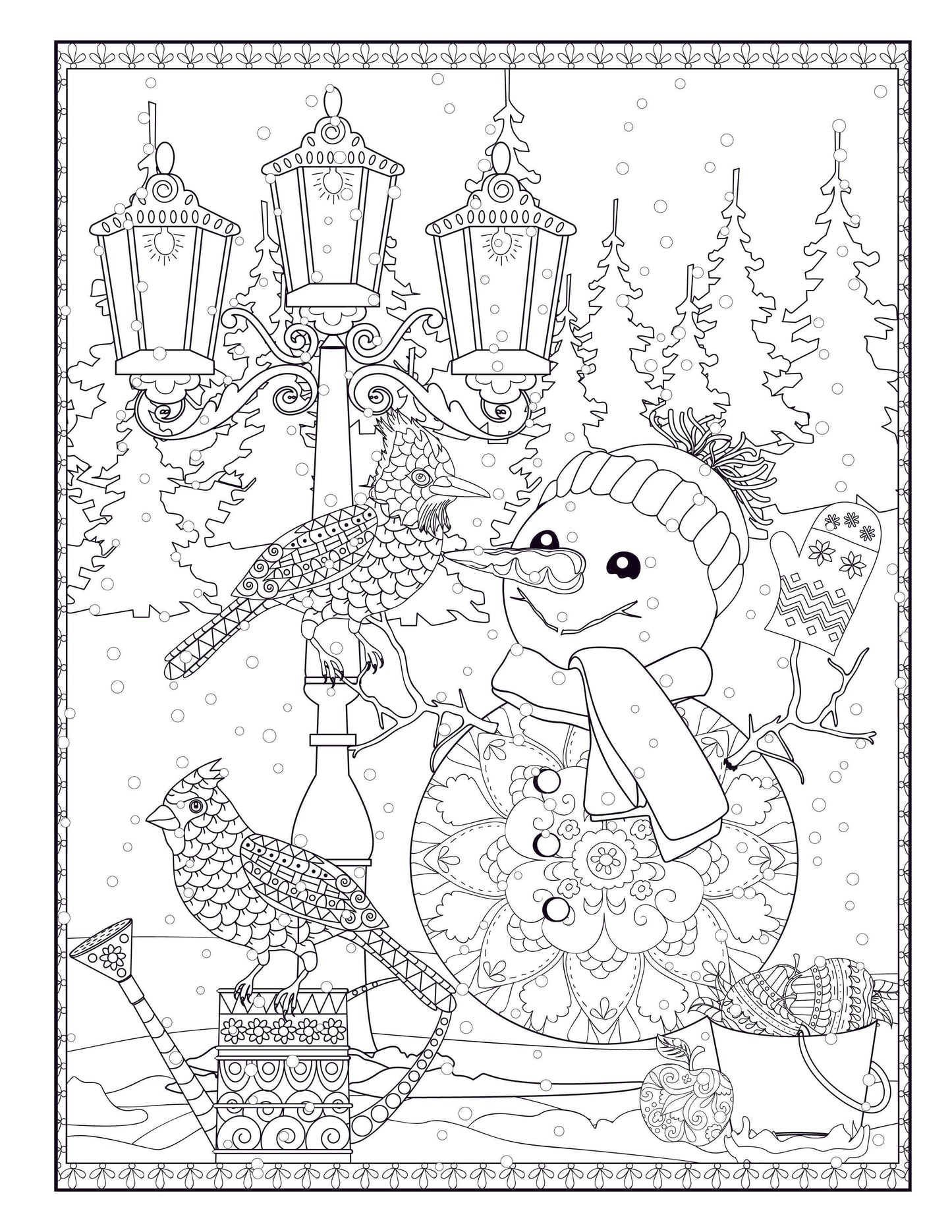 Merry Christmas Adult Coloring Book