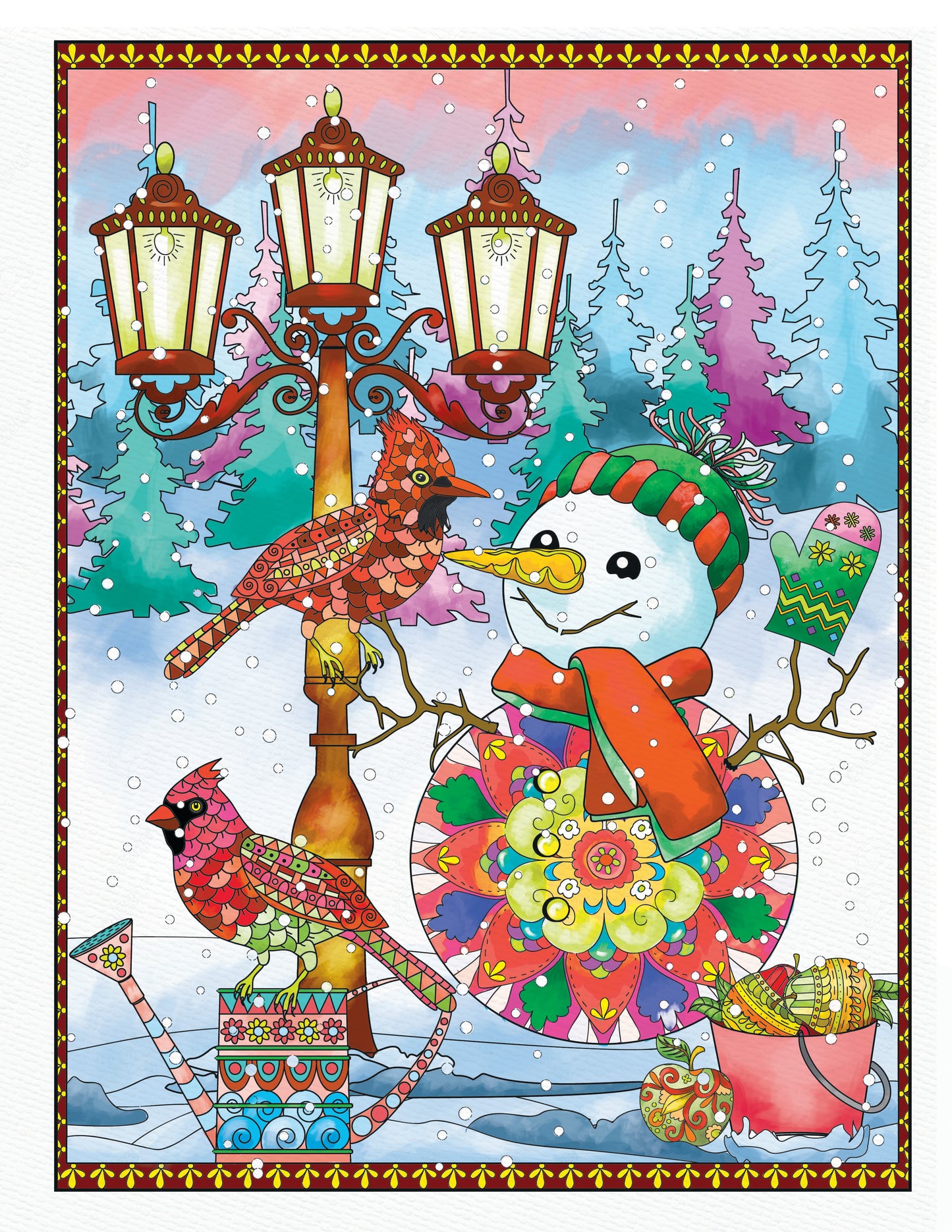 Merry Christmas Adult Coloring Book