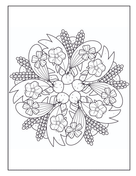 Easy Autumn Coloring Book: Large Print Patterns