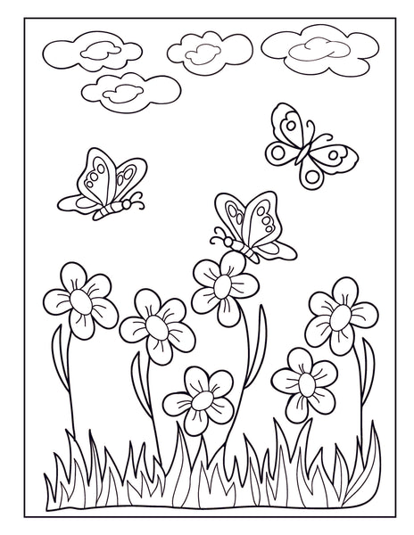 Large Print Coloring Book: Easy Flower Patterns