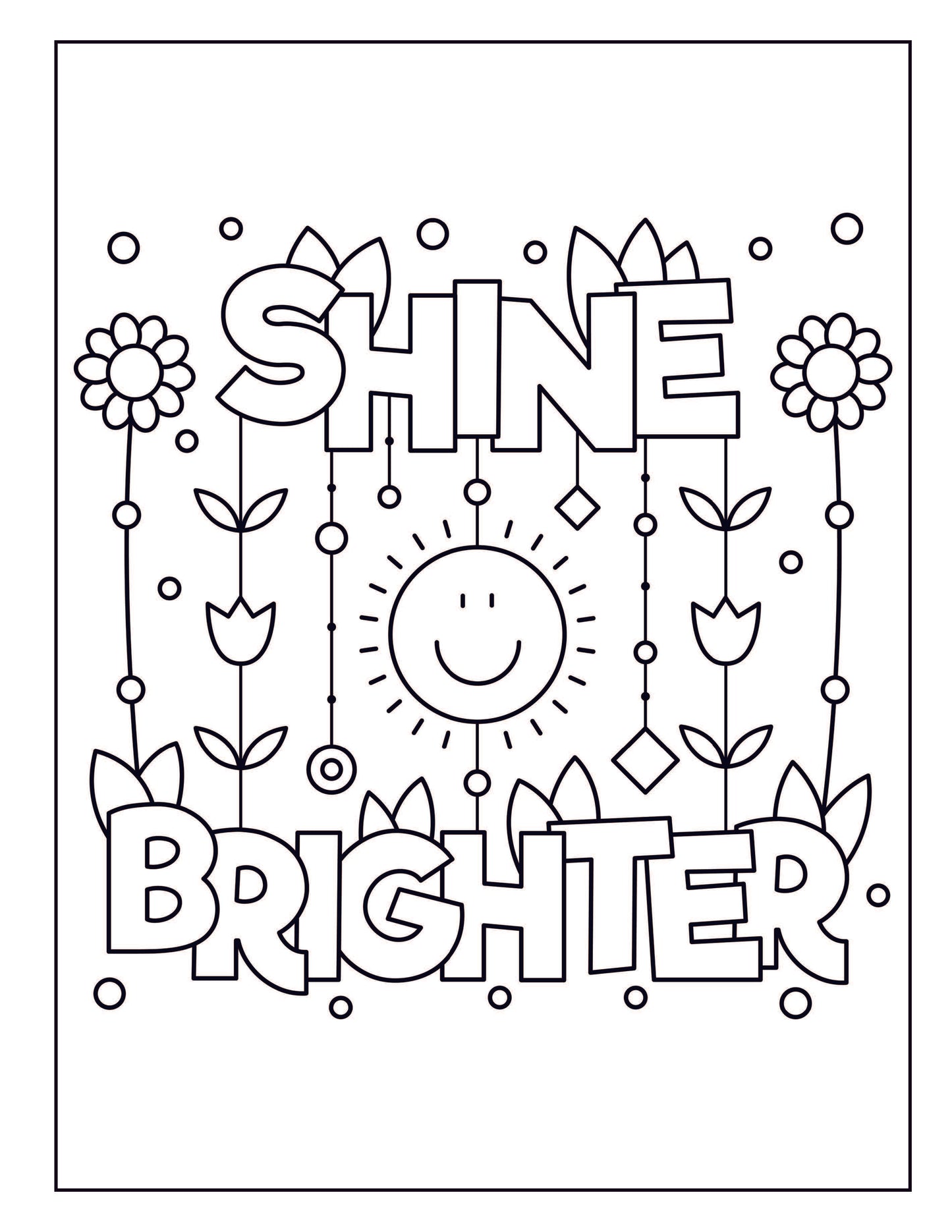 Easy Coloring Book for Adults: Inspirational Quotes