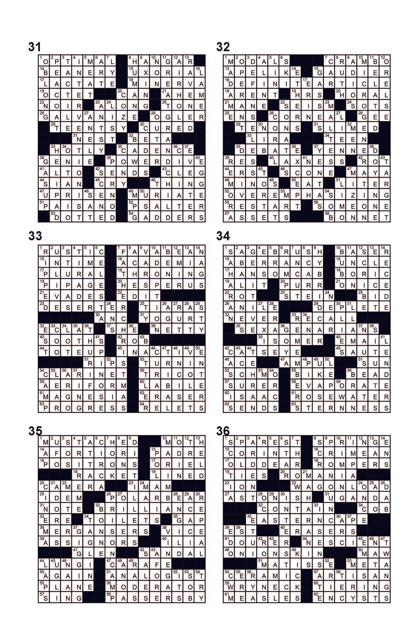 Crossword Puzzle Book for Adults: Easy to Medium