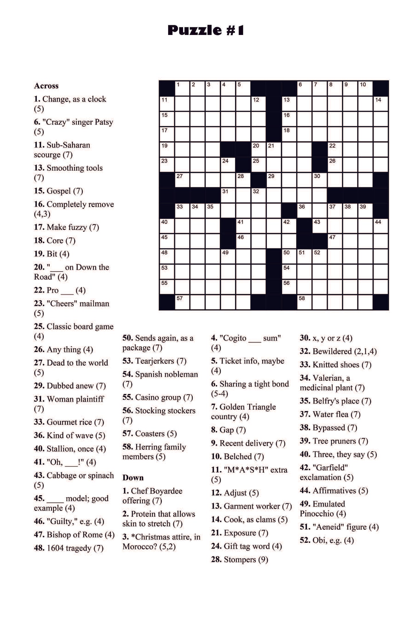 Crossword Puzzle Book for Adults: Easy to Medium