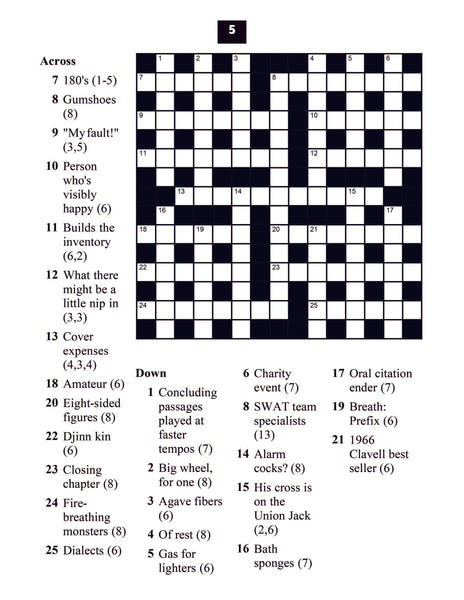Crossword Puzzles Easy to Medium