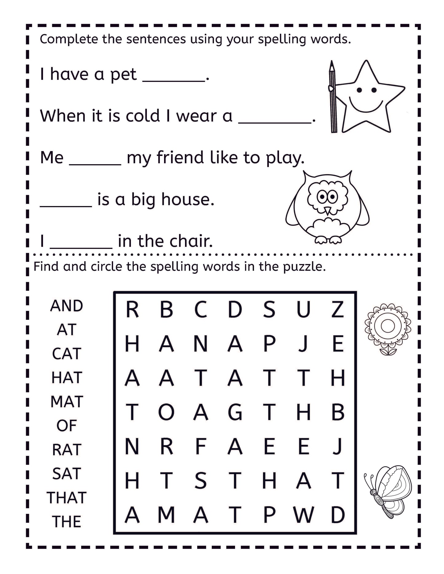 Spelling Workbook for Kids Ages 5-7: Learn and Practice Over 350 Essential Words Including Sight Words and Phonics Activities