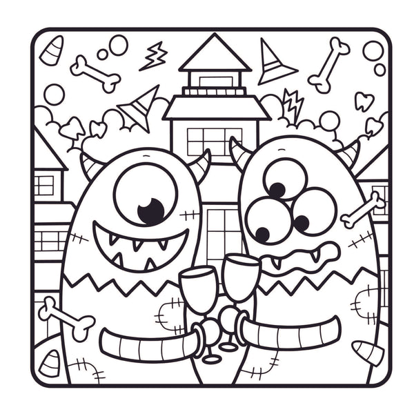 Happy Halloween Coloring Book