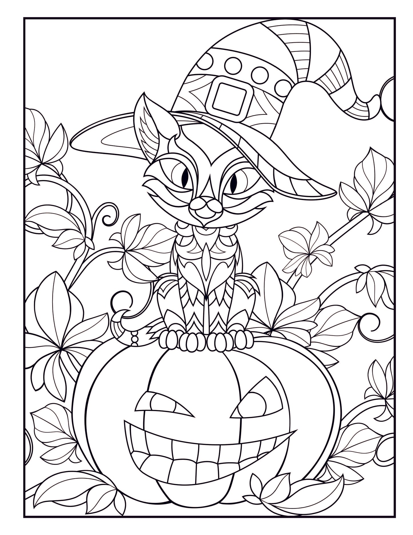 Large Print Coloring Book: Easy Halloween Designs